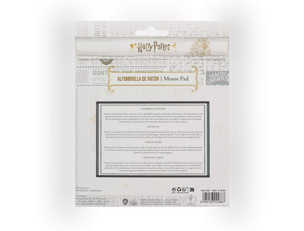 ALFOMBRILLA DE RATON HARRY POTTER REDONDA DOBBY 200 MM