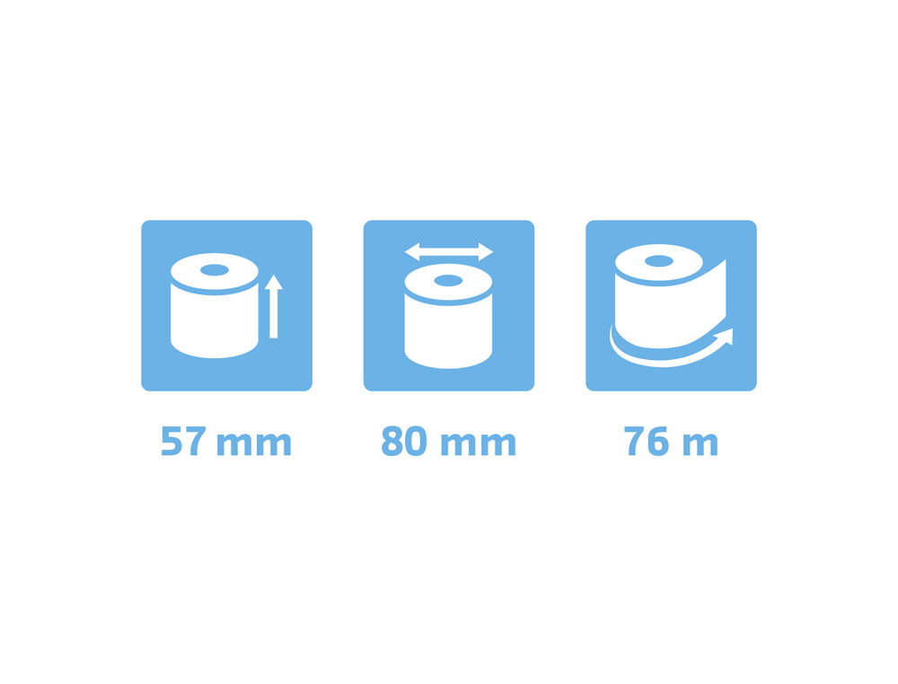 ROLLO SUMADORA EXACOMPTA TERMICO 55 GR 57X80 MM SIN BPA