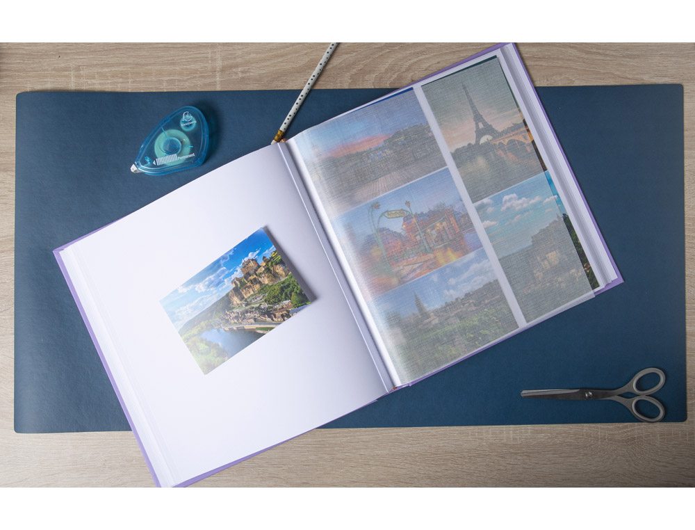 ALBUM DE FOTOS EXACOMPTA PLUM 290X320 MM 60 PAGINAS 300 FOTOS 10X15 CM COLOR VIOLETA