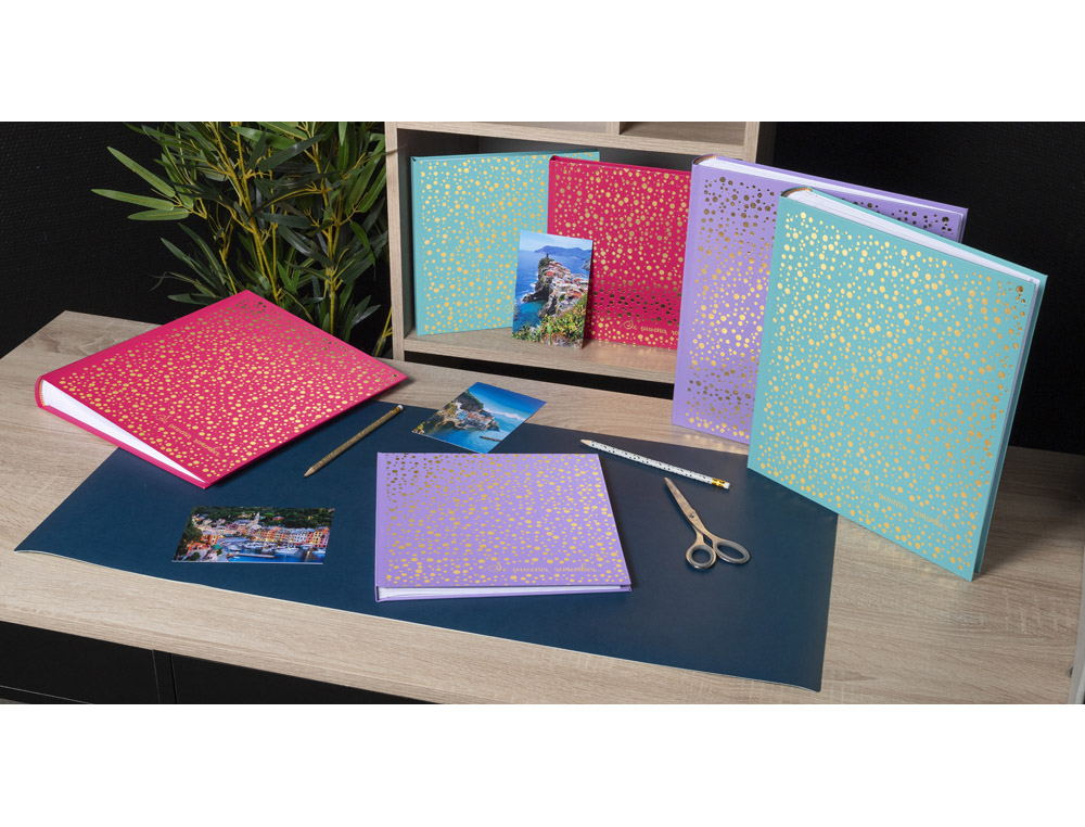 ALBUM DE FOTOS EXACOMPTA PLUM 290X320 MM 60 PAGINAS 300 FOTOS 10X15 CM COLOR VIOLETA