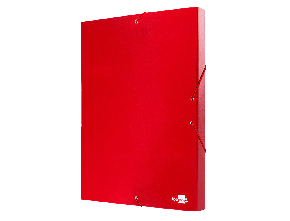 CARPETA PROYECTOS LIDERPAPEL FOLIO LOMO 30MM CARTON FORRADO ROJA
