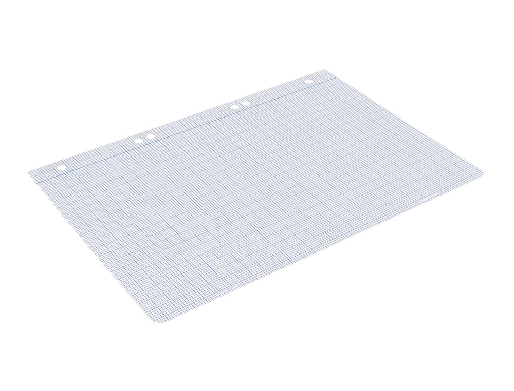 RECAMBIO LIDERPAPEL CUARTO 100 HOJAS 60GR MILIMETRADO SIN MARGEN 6 TALADROS