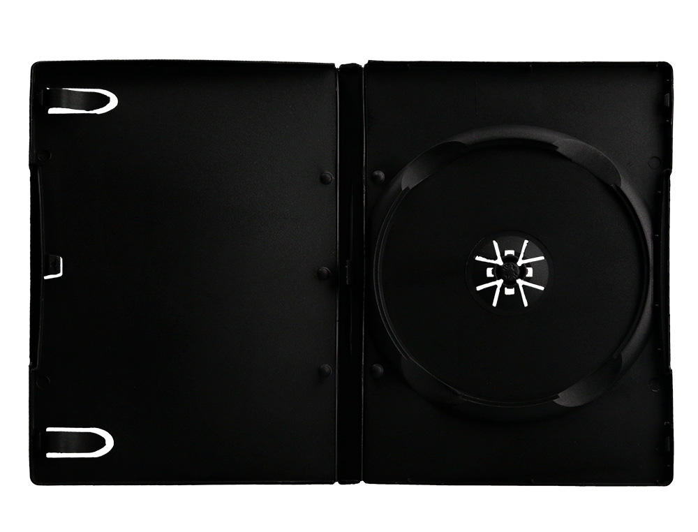 CAJA DVD Q-CONNECT -CON INTERIOR NEGRO -PACK DE 5 UNIDADES