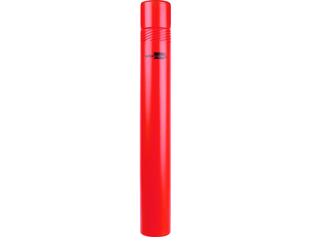 PORTAPLANOS PLASTICO LIDERPAPEL DIAMETRO 6 CM EXTENSIBLE HASTA 80 ROJO