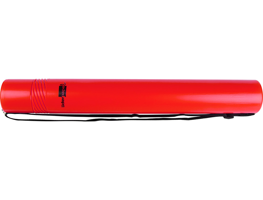 PORTAPLANOS PLASTICO LIDERPAPEL DIAMETRO 6 CM EXTENSIBLE HASTA 80 ROJO