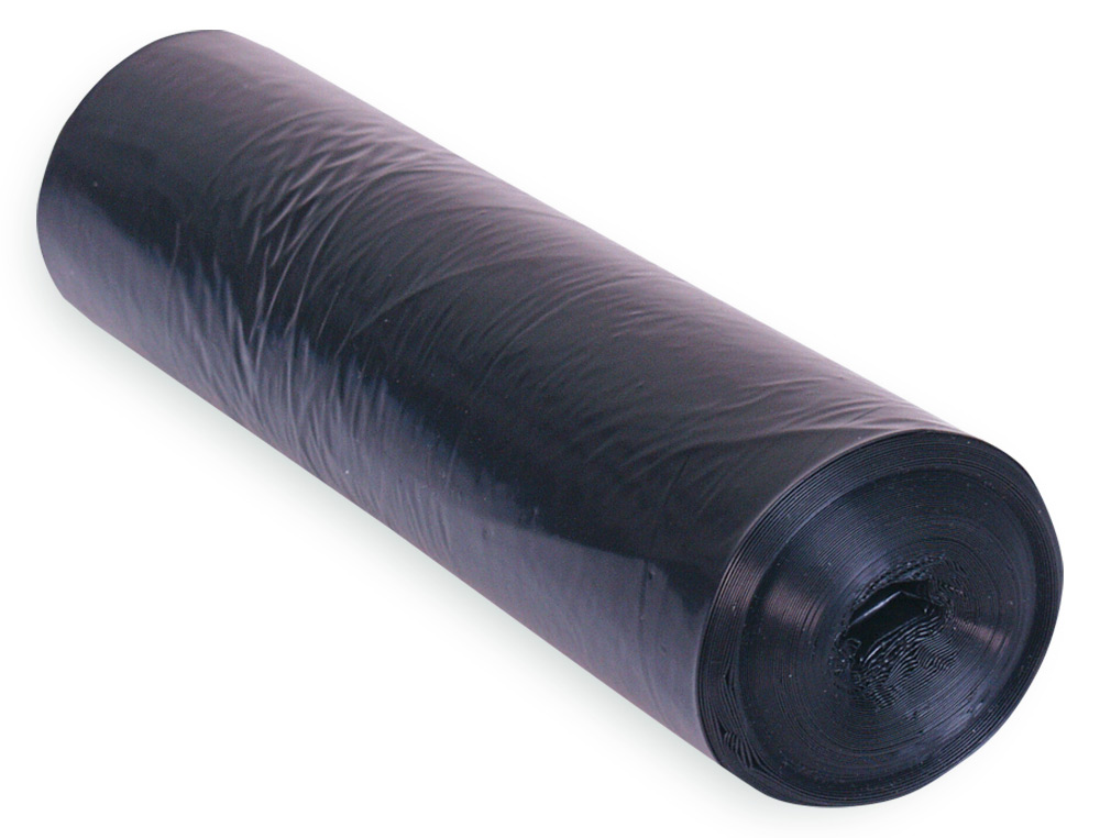 BOLSA BASURA DOMESTICA NEGRA 54X60 GALGA 100 ROLLO DE 25 UNIDADES