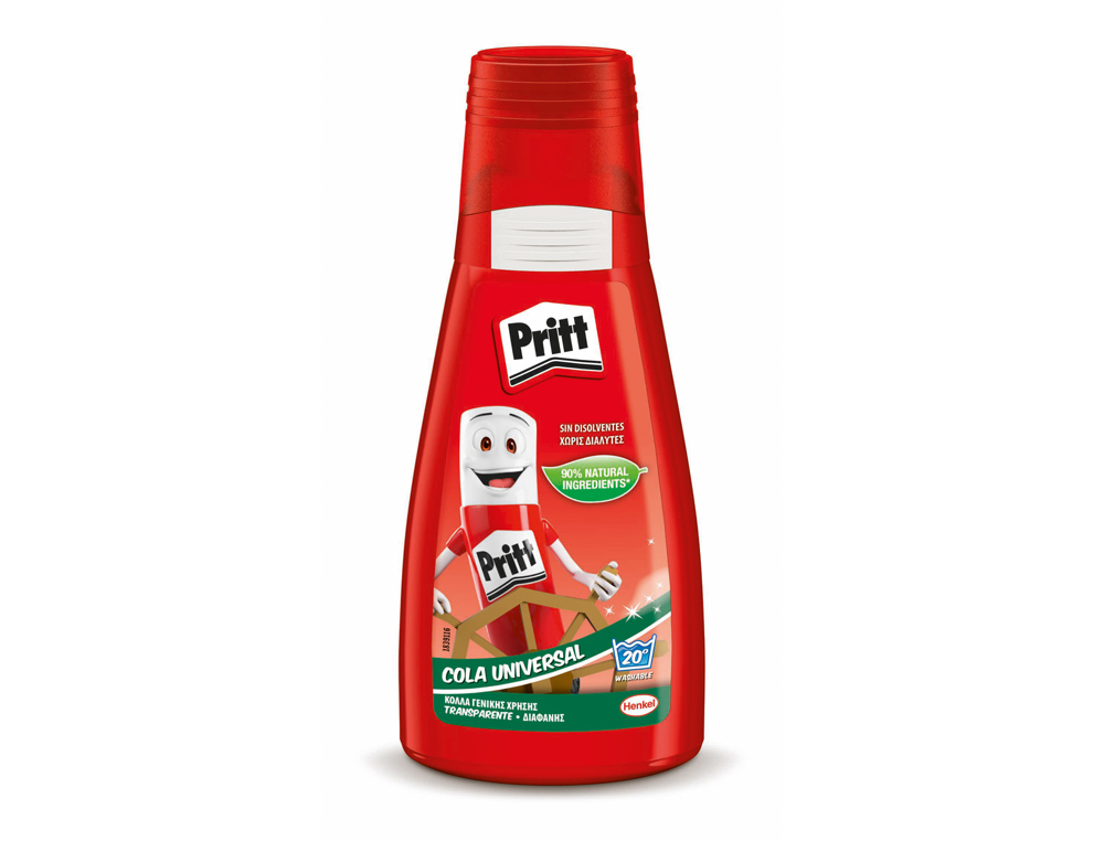 PEGAMENTO COLA UNIVERSAL PRITT TRANSPARENTE BOTE DE 100 GR