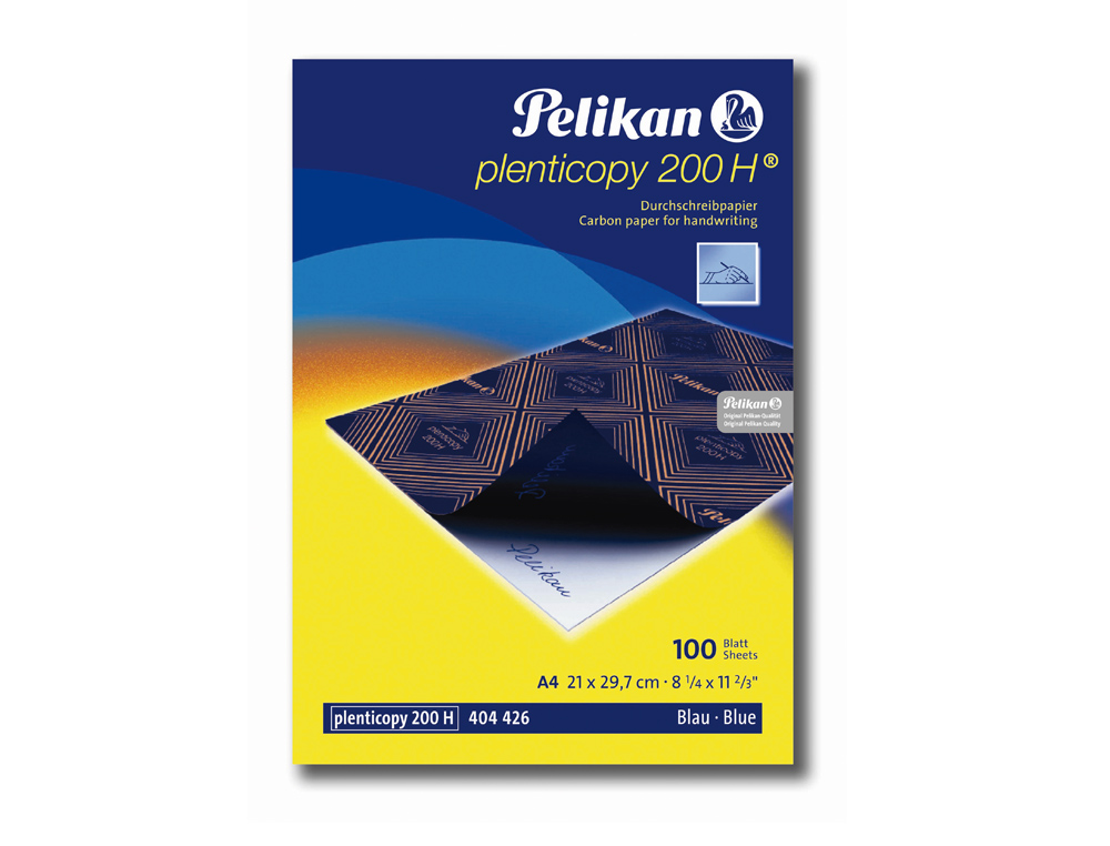PAPEL CARBON PELIKAN AZUL DIN A4 CAJA DE 100 HOJAS