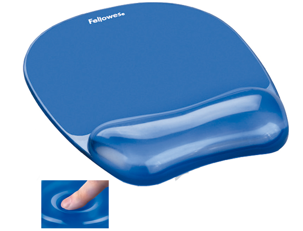 ALFOMBRILLA PARA RATON FELLOWES AZUL CON REPOSAMUECA DE GEL