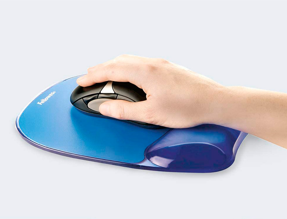 ALFOMBRILLA PARA RATON FELLOWES AZUL CON REPOSAMUECA DE GEL