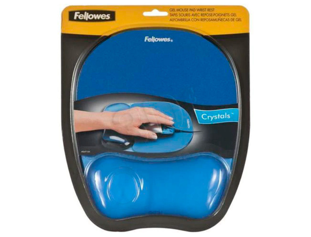 ALFOMBRILLA PARA RATON FELLOWES AZUL CON REPOSAMUECA DE GEL