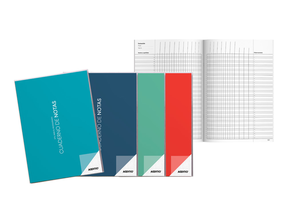 CUADERNO DE NOTAS ADDITIO HORARIO PLANIFICACION MENSUAL PLAN DE CURSO Y EVALUCION CONTINUA
