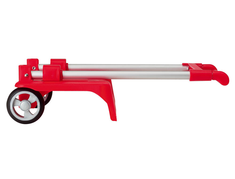 CARRO PORTAMOCHILAS PLEGABLE ROJO 300X230X525 MM
