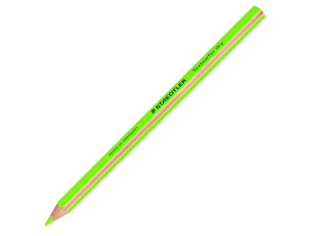 LAPICES FLUORESCENTE STAEDTLER TEXTSURFER DRY TRIANGULAR VERDE CAJA DE 12 UNIDADES