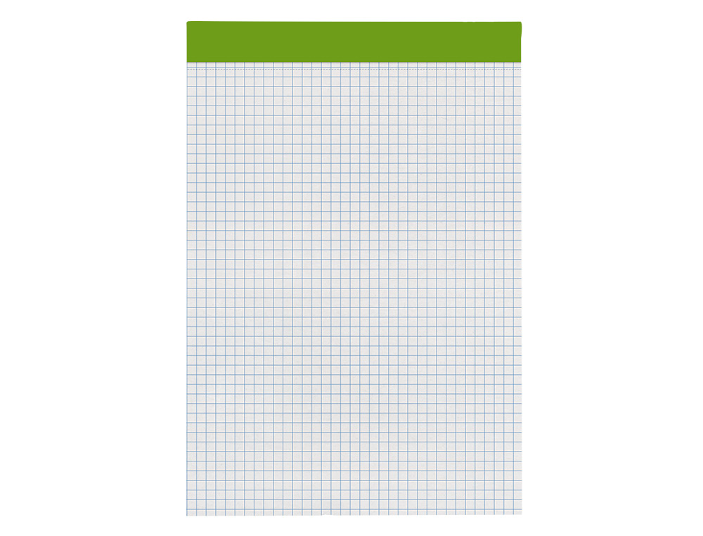 BLOC NOTAS LIDERPAPEL CUADRO 4 MM A5 80 HOJAS 60 G/M2 PERFORADO SIN TAPA