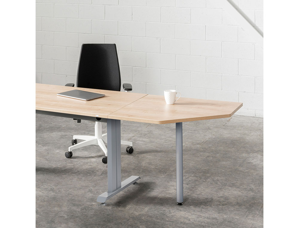 MESA DE OFICINA ROCADA METAL 2002AC04 GRIS/BLANCO 160X80 CM