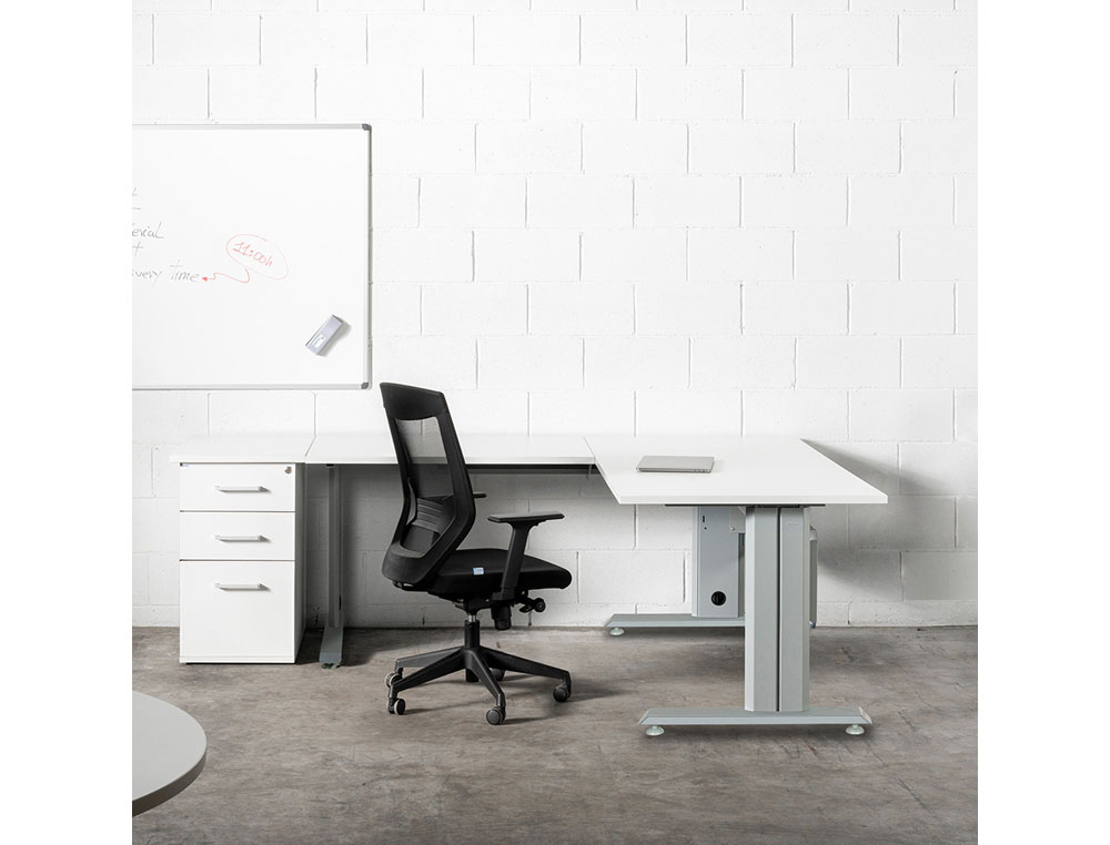 ALA PARA MESA ROCADA SERIE METAL 60X100 CM DERECHA O IZQUIERDA ACABADO GRIS/HAYA