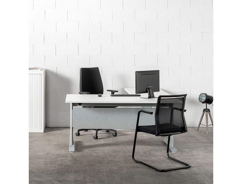 ALA PARA MESA ROCADA SERIE METAL 60X100 CM DERECHA O IZQUIERDA ACABADO GRIS/HAYA