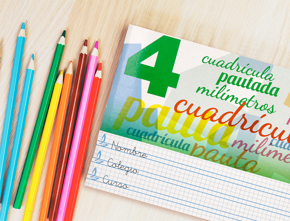LIBRETA LIDERPAPEL PAUTAGUIA TAPA CARTONCILLO 32 HOJAS DIN A5 70 GR CUADRICULADO PAUTADO 4 MM APAISADO CON MARGEN