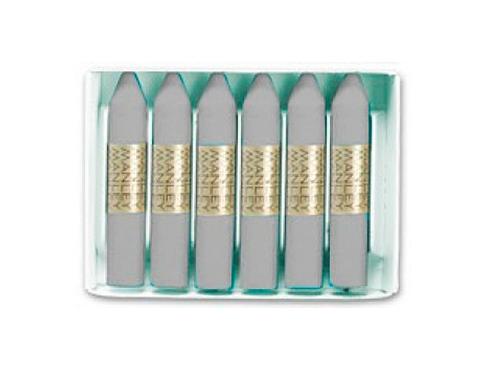 LAPICES CERA MANLEY UNICOLOR GRIS N.72 CAJA DE 12 UNIDADES