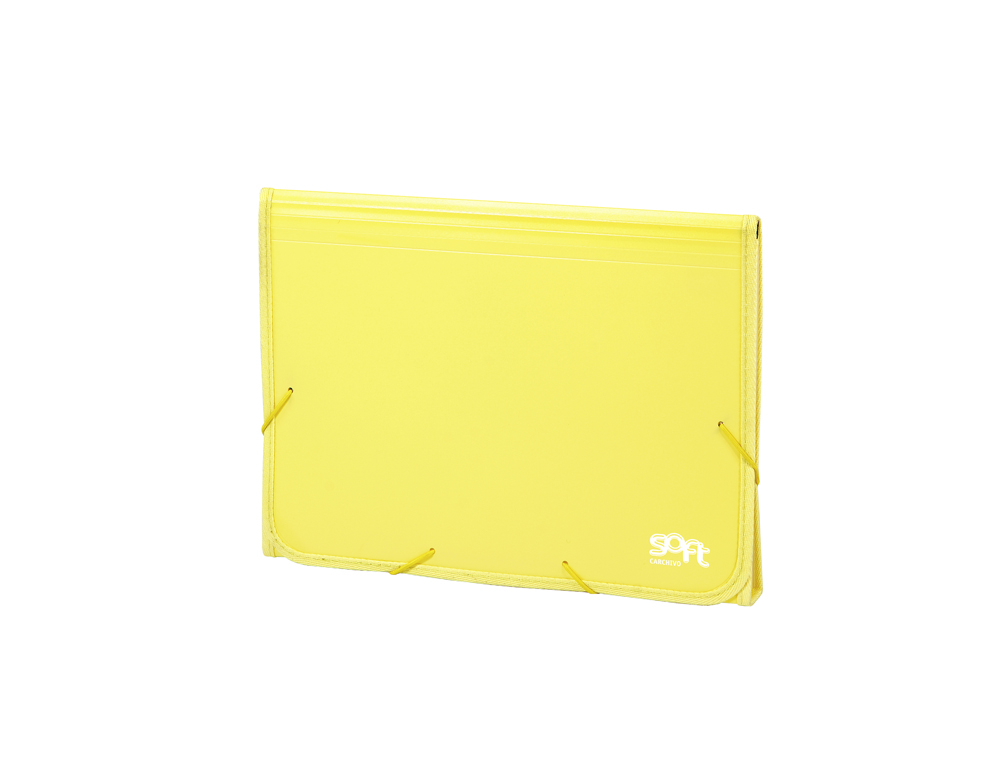 CARPETA CARCHIVO CLASIFICADORA ACORDEON 13 DEPARTAMENTOS POLIPROPILENO FOAM SOFT CON RIBETE Y GOMAS