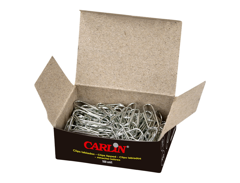 CLIPS CARLIN N 2 LABIADOS 33 MM CAJA DE 100 UNIDADES