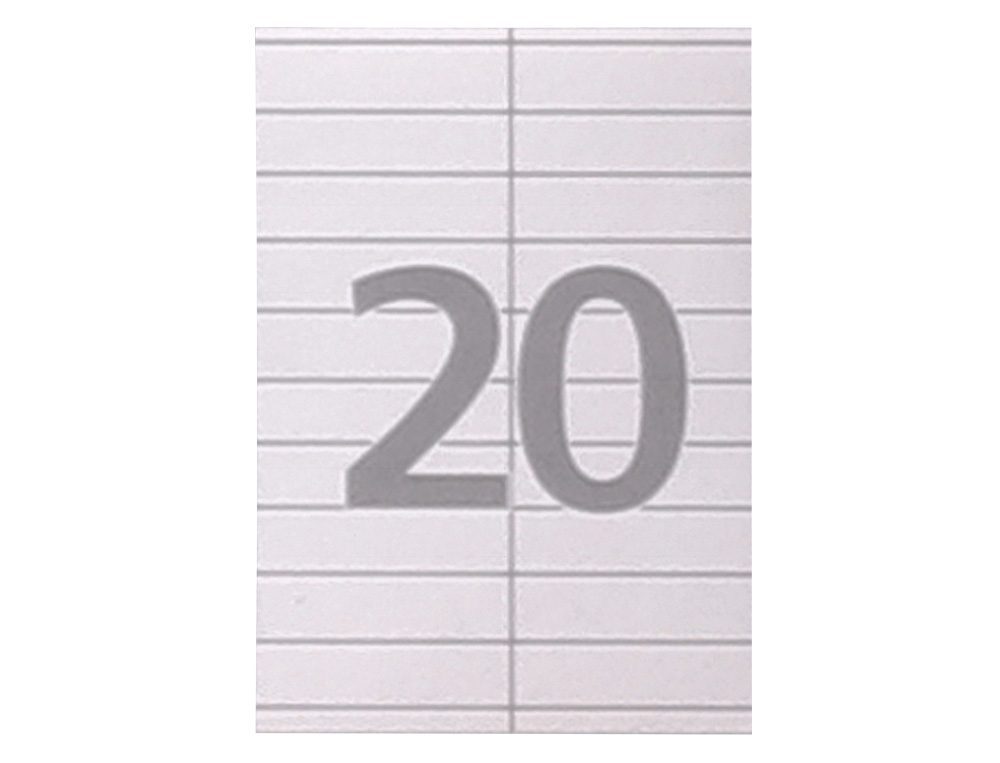 ETIQUETA ADHESIVA CARLIN 105X29 MM FOTOCOPIADORA LASER INK-JET CAJA DE 100 HOJAS DIN A4