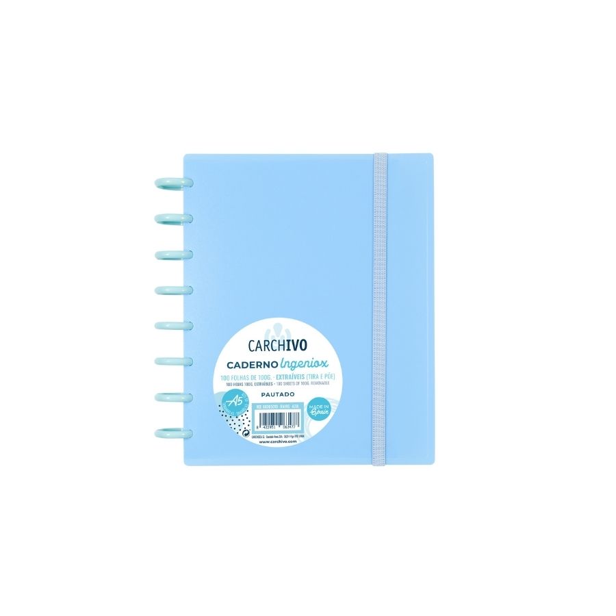 CUADERNO CARCHIVO INGENIOX A5 AZUL