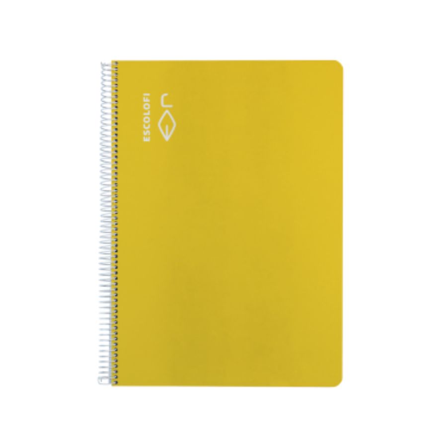 LIBRETA ESCOLOFI 2X2X16 ESPIRAL FOLIO 50 HOJAS AMARILLA