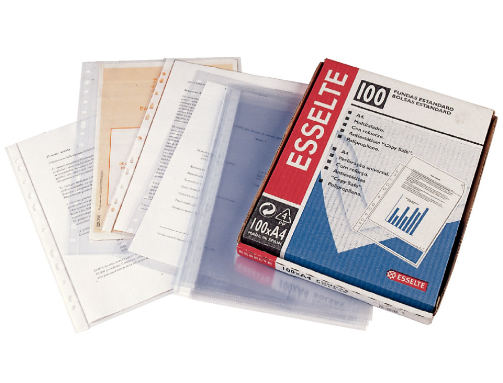 FUNDA MULTITALADRO ESSELTE CUARTO 80 MC CRISTAL