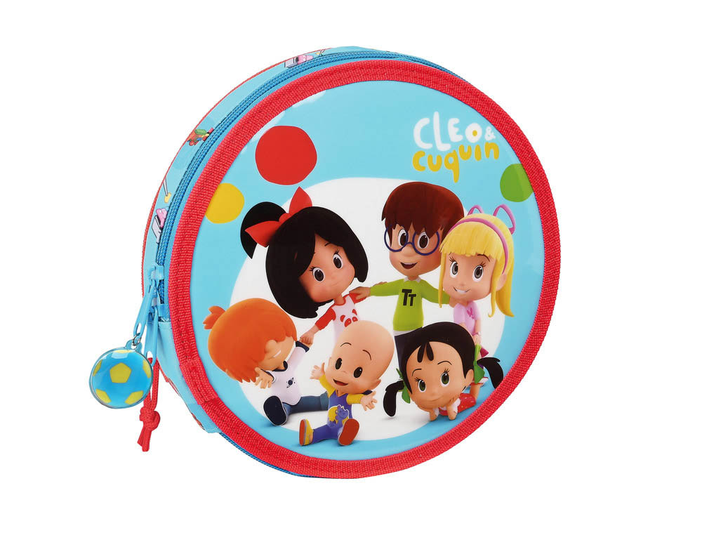 PLUMIER ESCOLAR SAFTA CON CREMALLERA 18 PIEZAS 210X35 MM CLEO & CUQUIN GOOD NIGHT