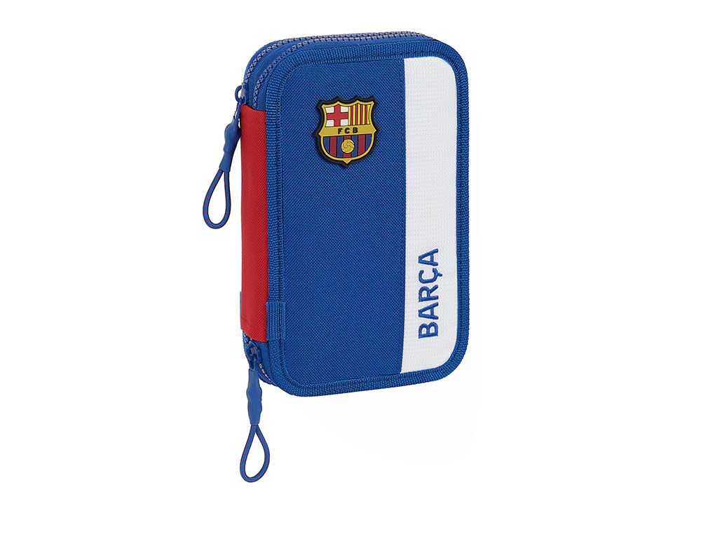 PLUMIER ESCOLAR SAFTA DOBLE PEQUEO 28 PIEZAS F.C. BARCELONA 2 EQUIPACION 23/24 40X125X195 MM