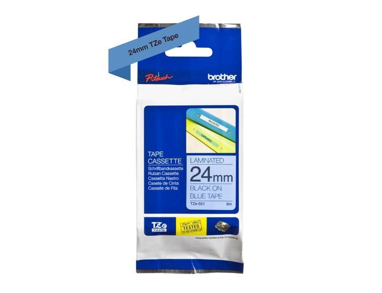 CINTA PARA ETIQUETADORES BROTHER CINTA ROTULADORA AZUL / NEGRO24