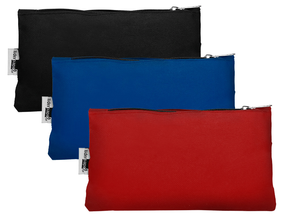 BOLSO ESCOLAR PORTATODO LIDERPAPEL ANCHO COLORES SURTIDOS 200X100 MM