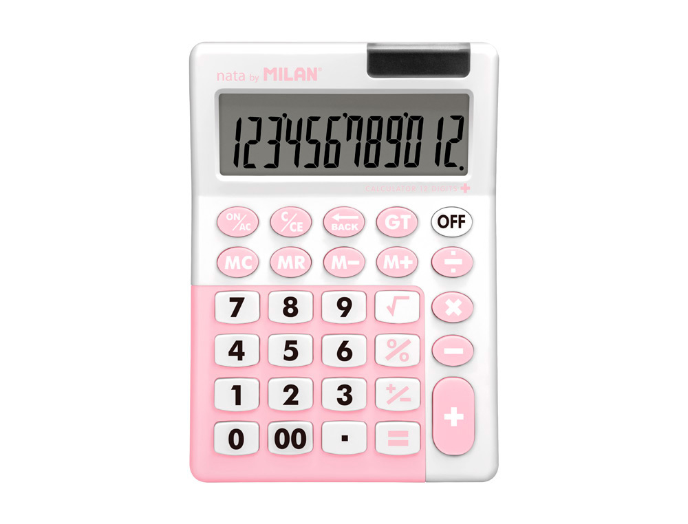 CALCULADORA MILAN SOBREMESA 12 DIGITOS SERIE EDICION + COLOR ROSA