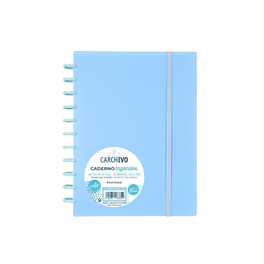 CUADERNO CARCHIVO INGENIOX A4 AZUL