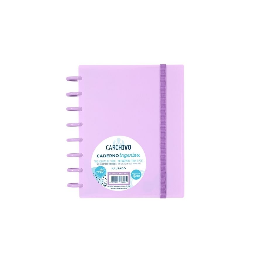 CUADERNO CARCHIVO INGENIOX A5 MALVA