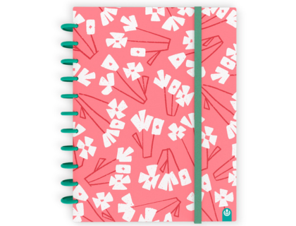CUADERNO INGENIOR A4 FLORES ROSA